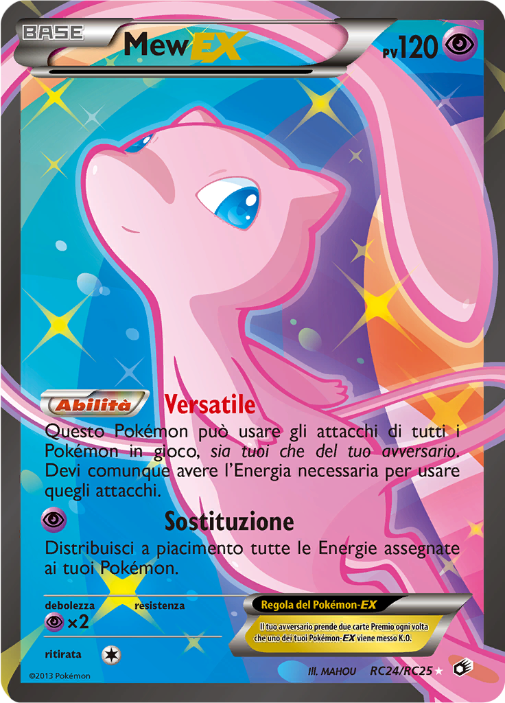 Mew-EX RC24/RC25 — Tesori Legendari (Italian Pokémon TCG card)