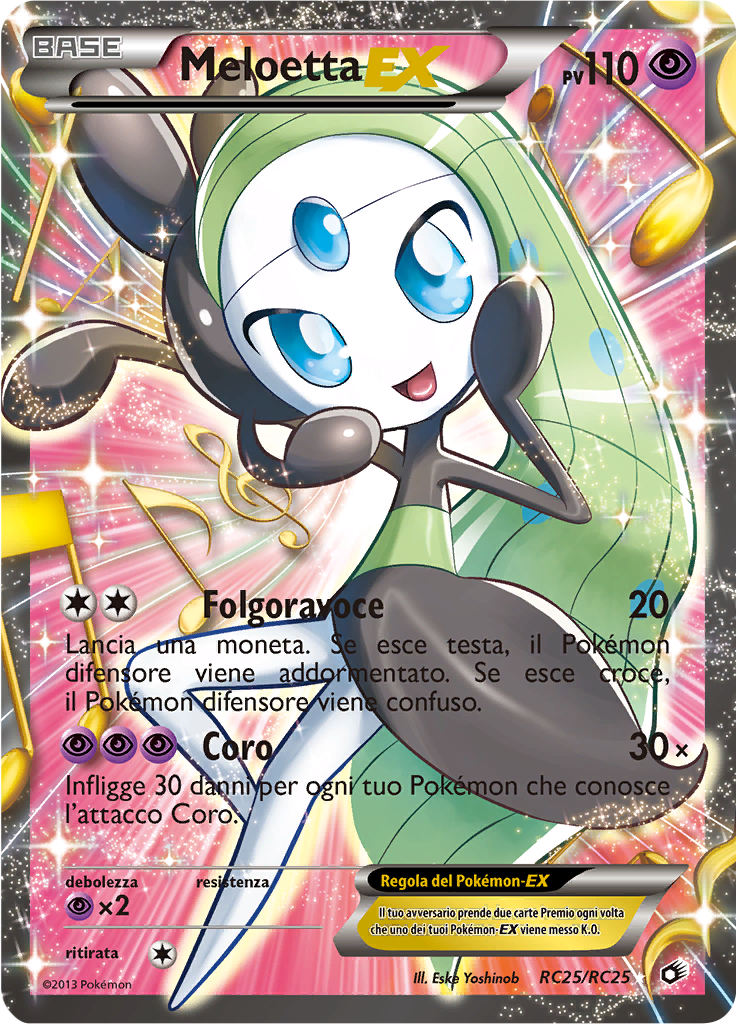 Meloetta-EX RC25/RC25 — Tesori Legendari (Italian Pokémon TCG card)