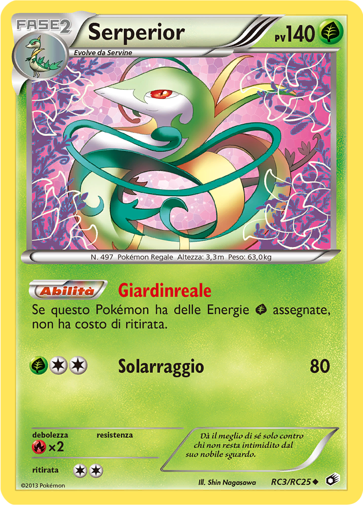 Serperior RC3/RC25 — Tesori Legendari (Italian Pokémon TCG card)