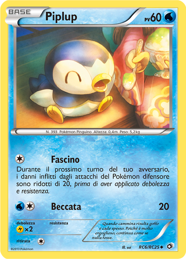 Piplup RC6/RC25 — Tesori Legendari (Italian Pokémon TCG card)
