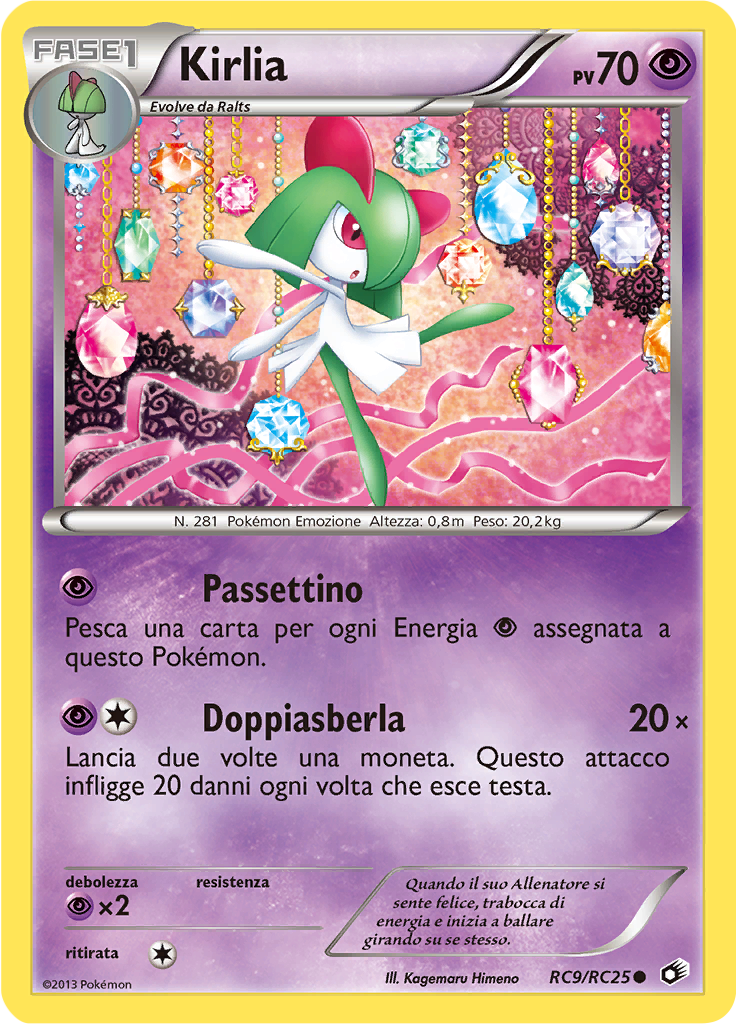 Kirlia RC9/RC25 — Tesori Legendari (Italian Pokémon TCG card)