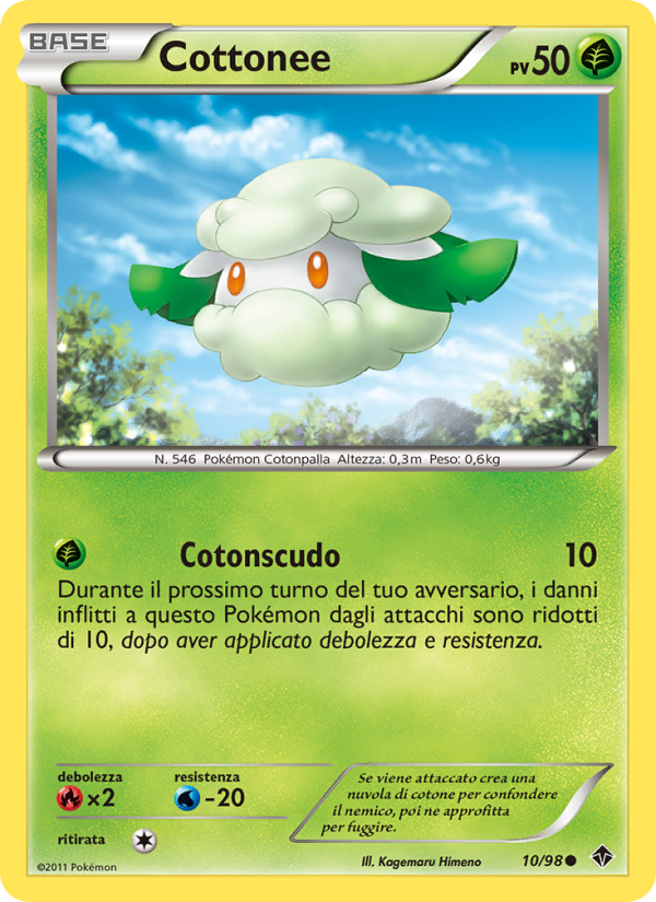 Cottonee 010/98 — Nuove Forze (Italian Pokémon TCG card)