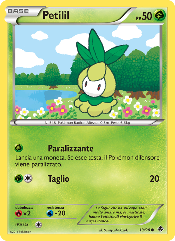 Petilil 013/98 — Nuove Forze (Italian Pokémon TCG card)