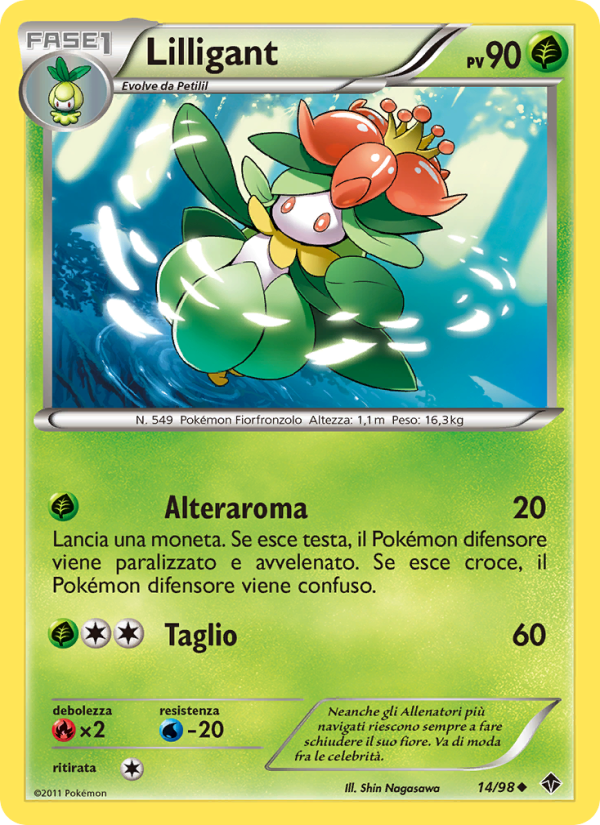 Lilligant 014/98 — Nuove Forze (Italian Pokémon TCG card)