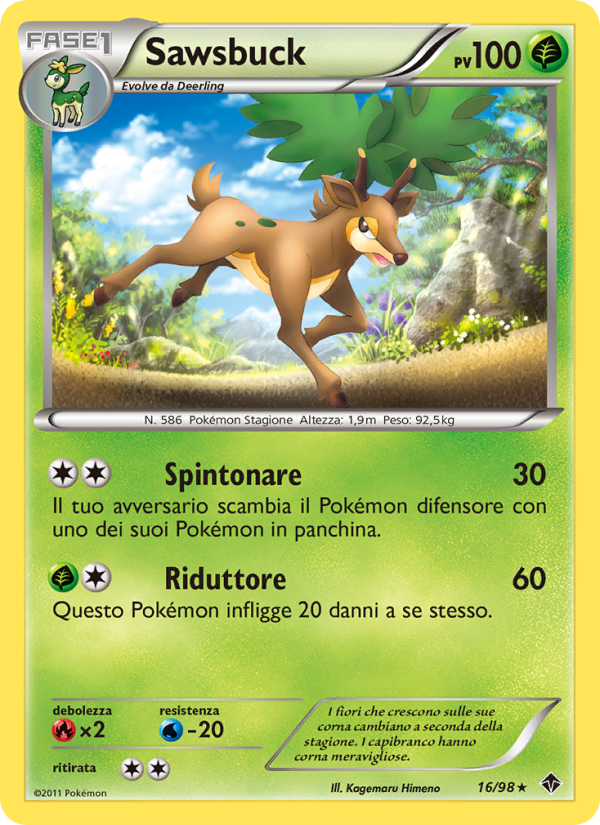 Sawsbuck 016/98 — Nuove Forze (Italian Pokémon TCG card)