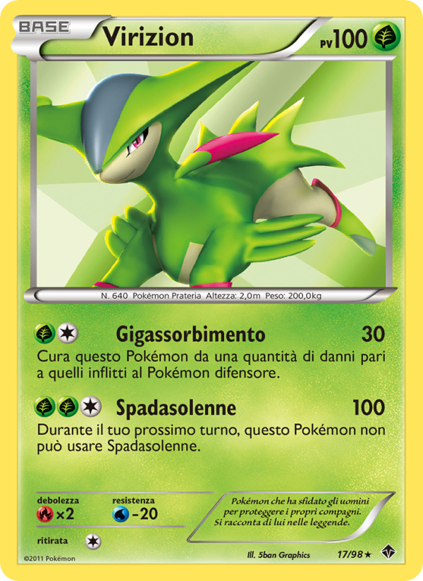 Virizion 017/98 — Nuove Forze (Italian Pokémon TCG card)