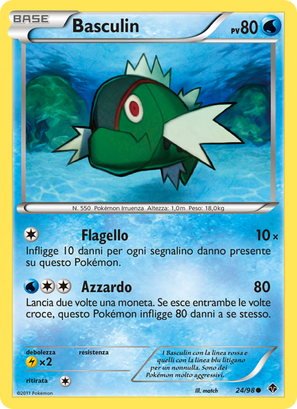 Basculin 024/98 — Nuove Forze (Italian Pokémon TCG card)