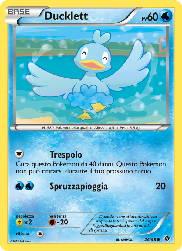 Ducklett 026/98 — Nuove Forze (Italian Pokémon TCG card)