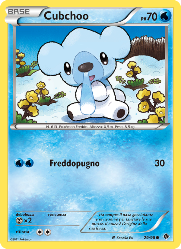 Cubchoo 029/98 — Nuove Forze (Italian Pokémon TCG card)