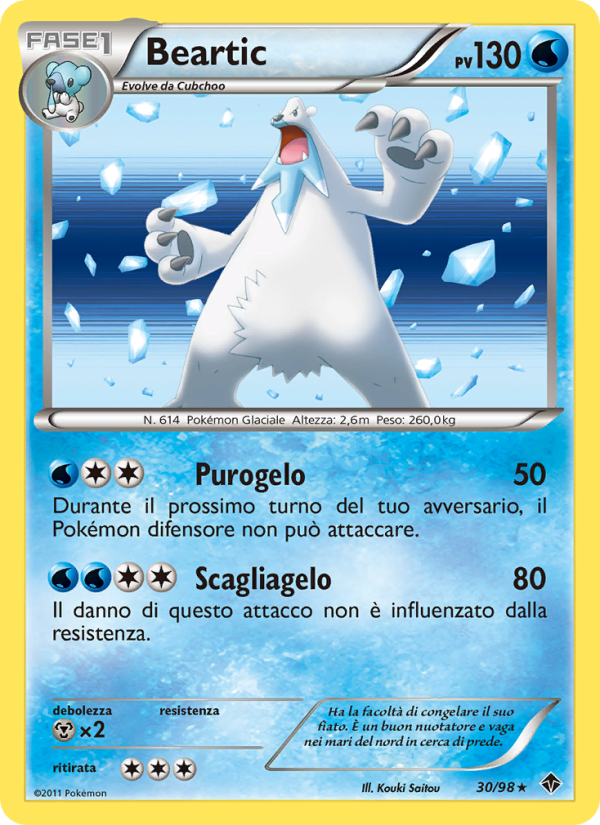 Beartic 030/98 — Nuove Forze (Italian Pokémon TCG card)