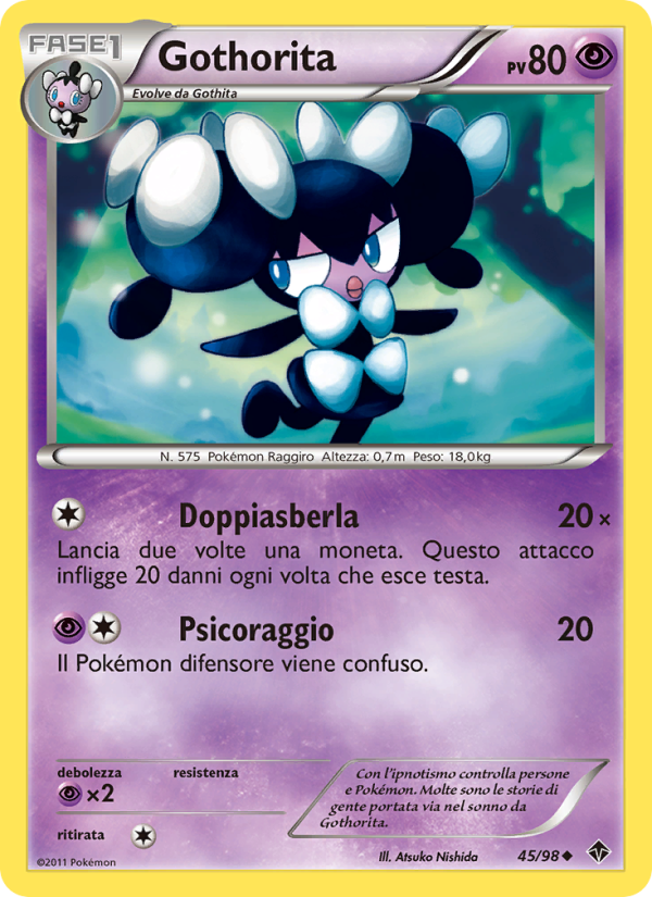 Gothorita 045/98 — Nuove Forze (Italian Pokémon TCG card)