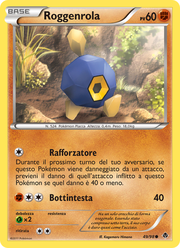 Roggenrola 049/98 — Nuove Forze (Italian Pokémon TCG card)