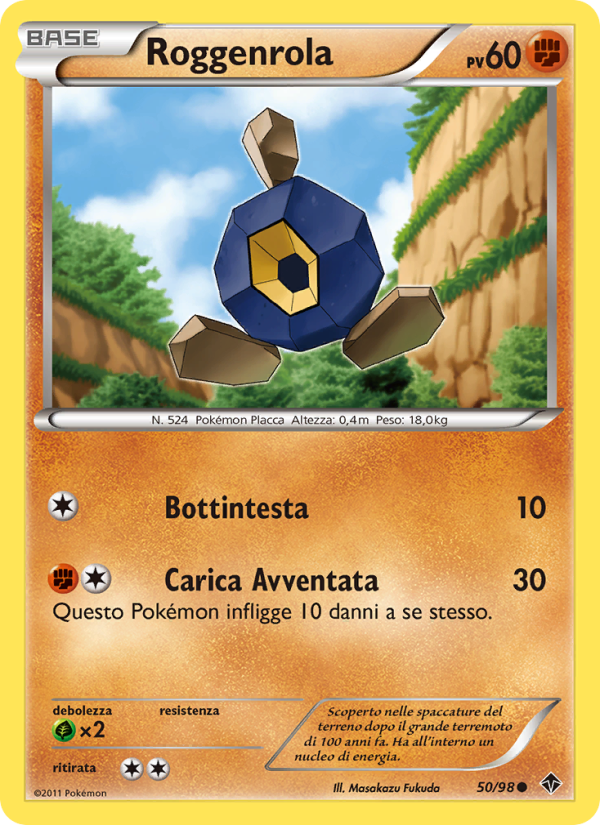 Roggenrola 050/98 — Nuove Forze (Italian Pokémon TCG card)