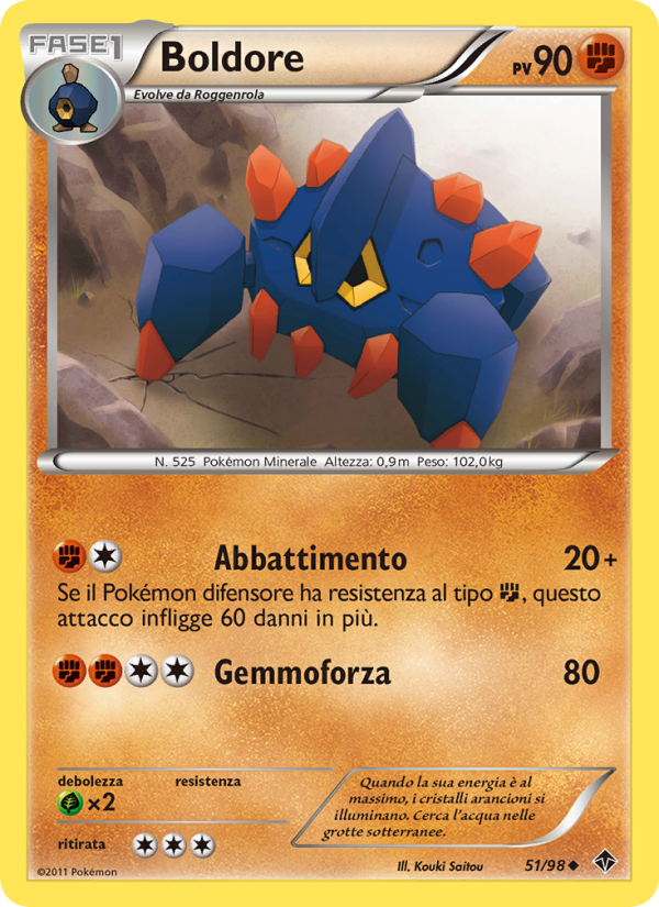 Boldore 051/98 — Nuove Forze (Italian Pokémon TCG card)