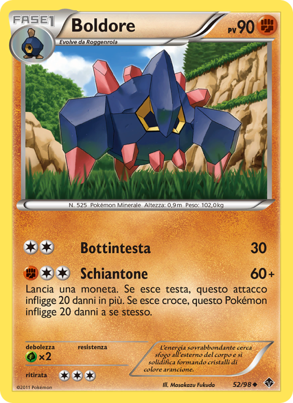 Boldore 052/98 — Nuove Forze (Italian Pokémon TCG card)