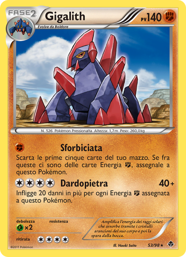 Gigalith 053/98 — Nuove Forze (Italian Pokémon TCG card)