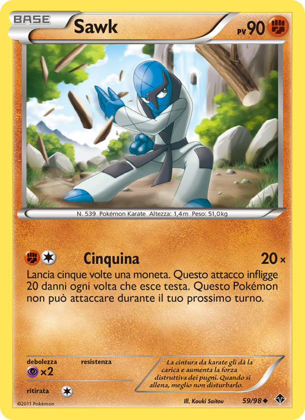 Sawk 059/98 — Nuove Forze (Italian Pokémon TCG card)