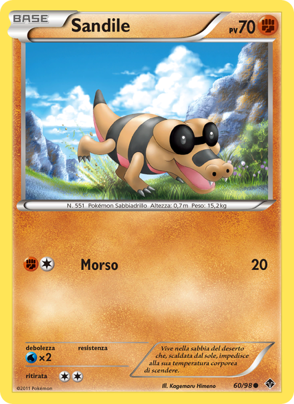 Sandile 060/98 — Nuove Forze (Italian Pokémon TCG card)