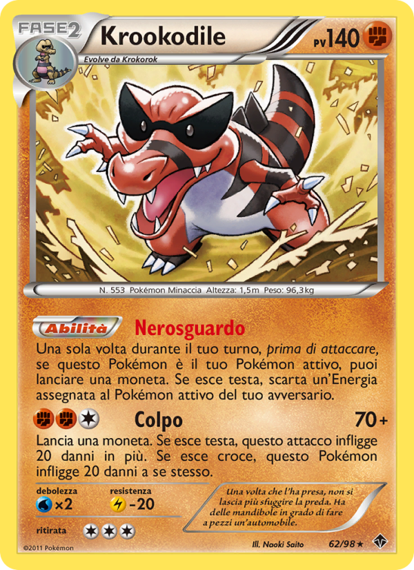 Krookodile 062/98 — Nuove Forze (Italian Pokémon TCG card)