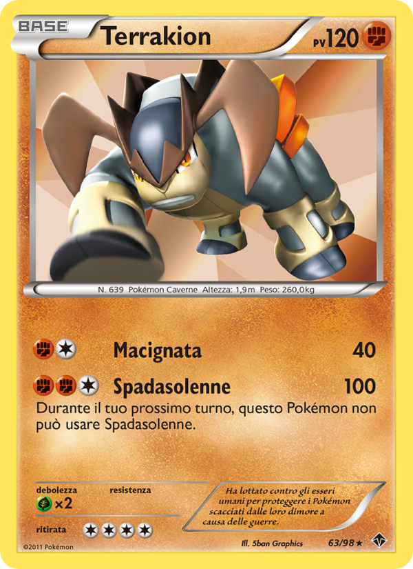 Terrakion 063/98 — Nuove Forze (Italian Pokémon TCG card)