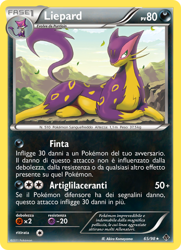 Liepard 065/98 — Nuove Forze (Italian Pokémon TCG card)