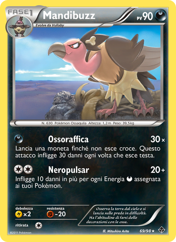 Mandibuzz 069/98 — Nuove Forze (Italian Pokémon TCG card)
