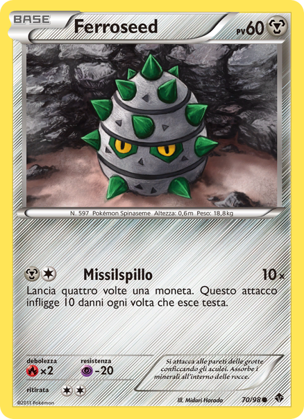 Ferroseed 070/98 — Nuove Forze (Italian Pokémon TCG card)