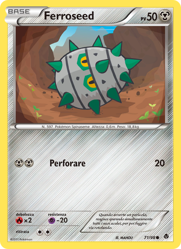 Ferroseed 071/98 — Nuove Forze (Italian Pokémon TCG card)