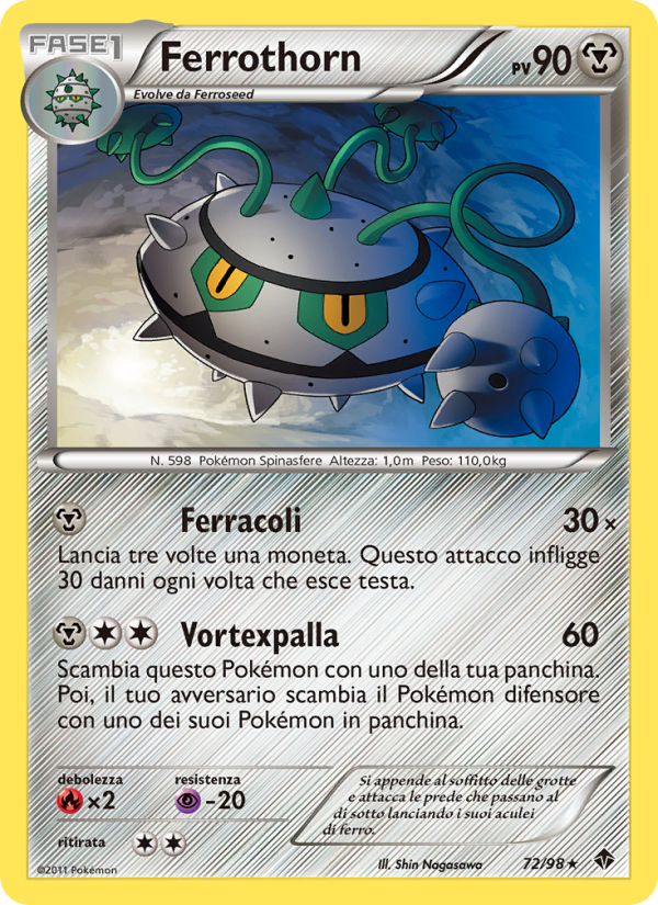 Ferrothorn 072/98 — Nuove Forze (Italian Pokémon TCG card)