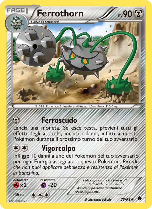 Ferrothorn 073/98 — Nuove Forze (Italian Pokémon TCG card)