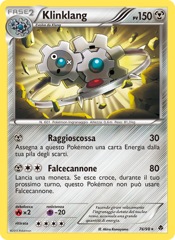 Klinklang 076/98 — Nuove Forze (Italian Pokémon TCG card)