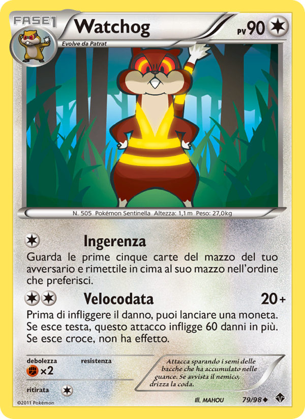 Watchog 079/98 — Nuove Forze (Italian Pokémon TCG card)