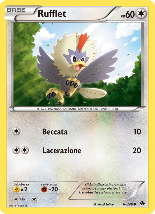 Rufflet 086/98 — Nuove Forze (Italian Pokémon TCG card)