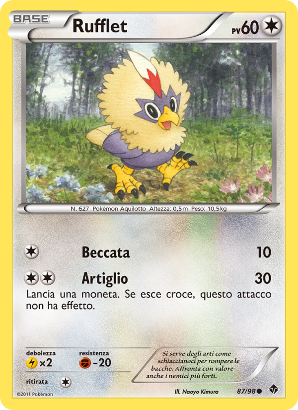 Rufflet 087/98 — Nuove Forze (Italian Pokémon TCG card)