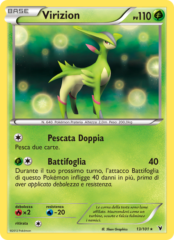 Virizion 013/102 — Vittorie Regali (Italian Pokémon TCG card)