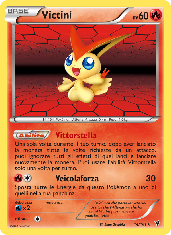 Victini 014/102 — Vittorie Regali (Italian Pokémon TCG card)