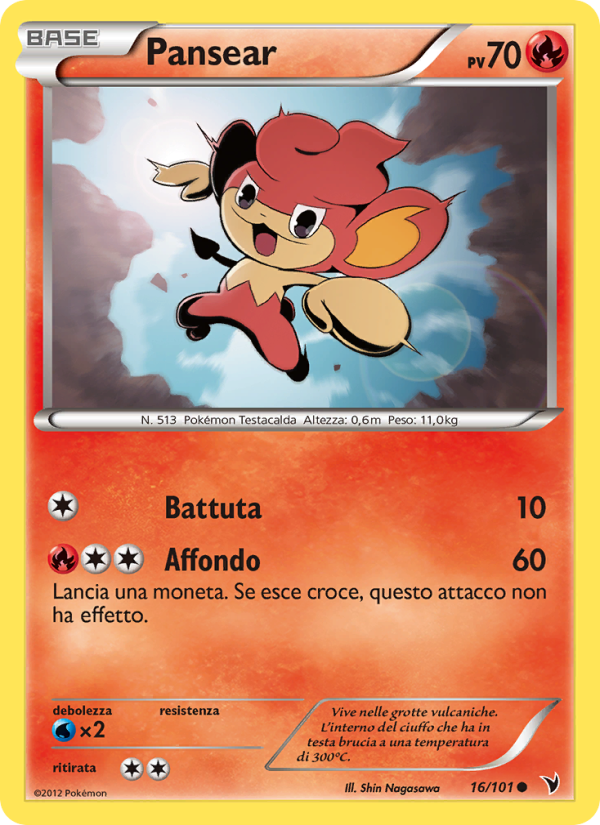 Pansear 016/102 — Vittorie Regali (Italian Pokémon TCG card)