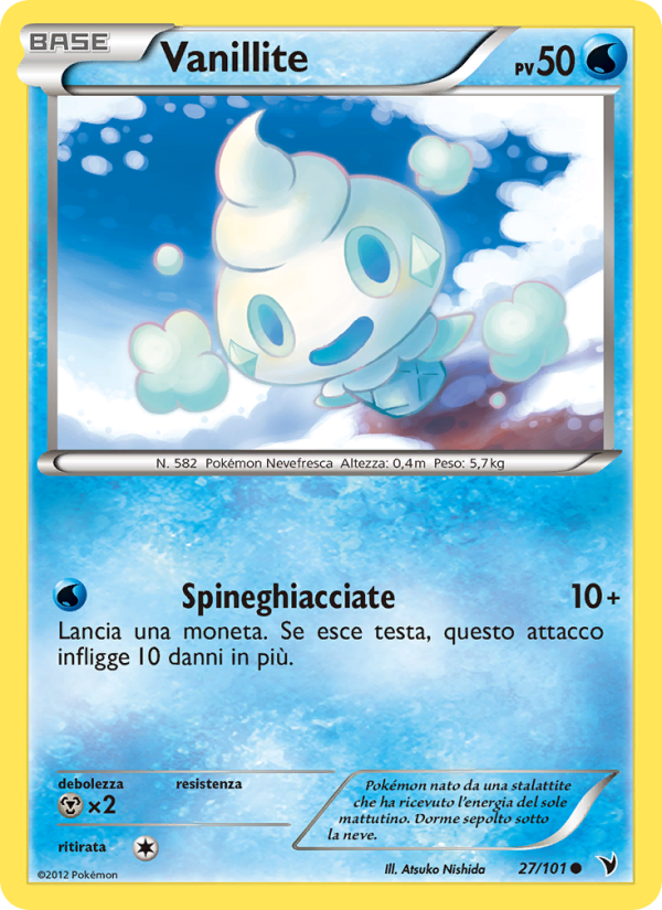 Vanillite 027/102 — Vittorie Regali (Italian Pokémon TCG card)