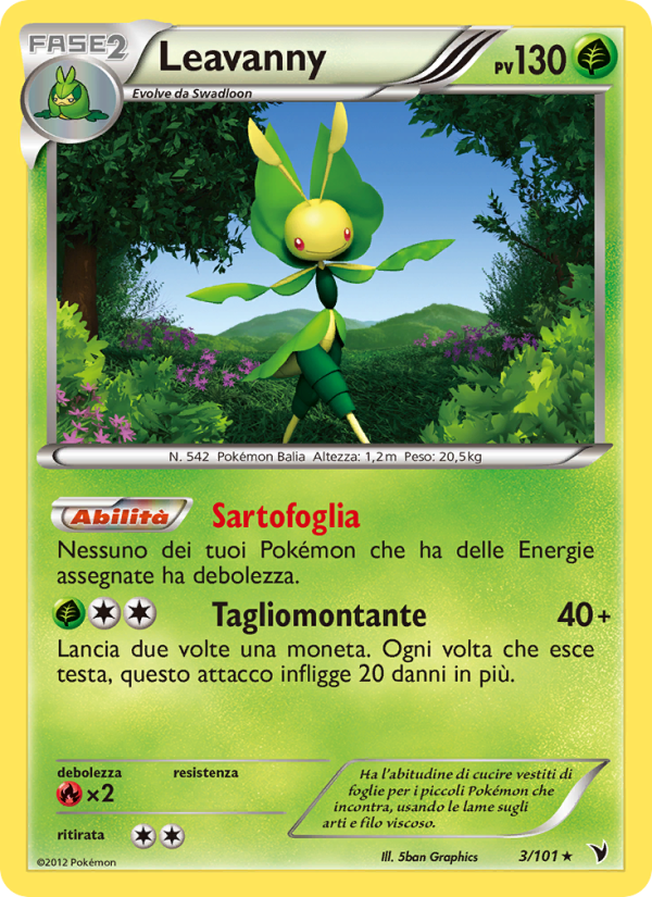 Leavanny 003/102 — Vittorie Regali (Italian Pokémon TCG card)