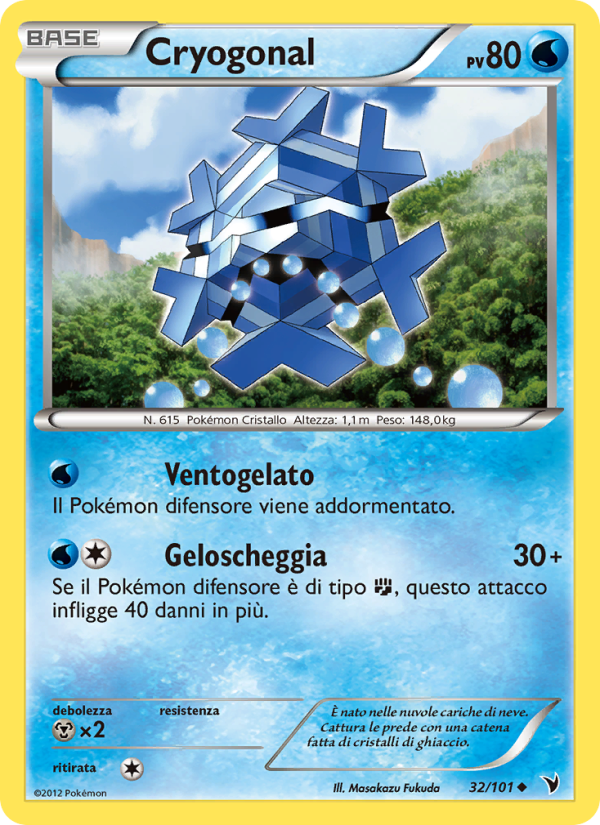 Cryogonal 032/102 — Vittorie Regali (Italian Pokémon TCG card)
