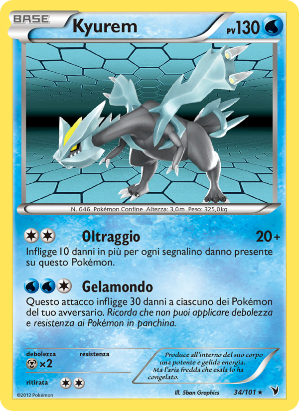 Kyurem 034/102 — Vittorie Regali (Italian Pokémon TCG card)
