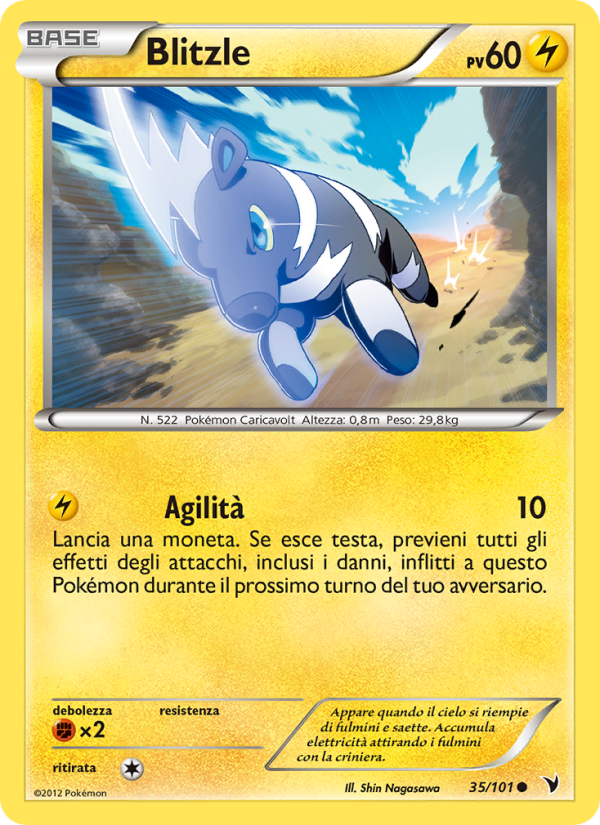 Blitzle 035/102 — Vittorie Regali (Italian Pokémon TCG card)