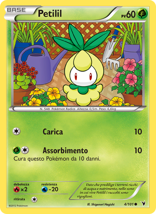 Petilil 004/102 — Vittorie Regali (Italian Pokémon TCG card)