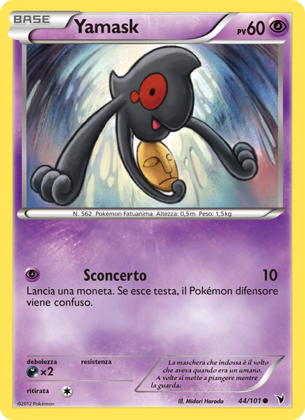Yamask 044/102 — Vittorie Regali (Italian Pokémon TCG card)