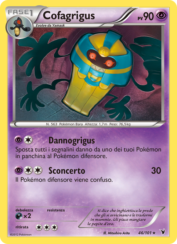 Cofagrigus 046/102 — Vittorie Regali (Italian Pokémon TCG card)