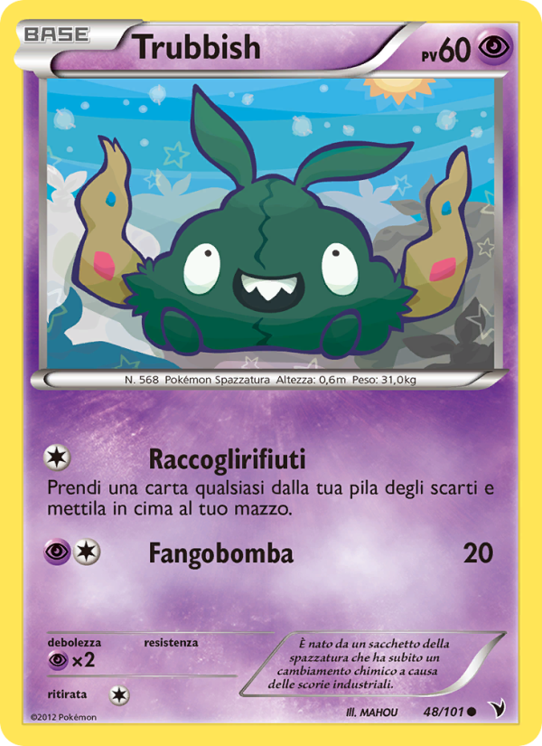 Trubbish 048/102 — Vittorie Regali (Italian Pokémon TCG card)