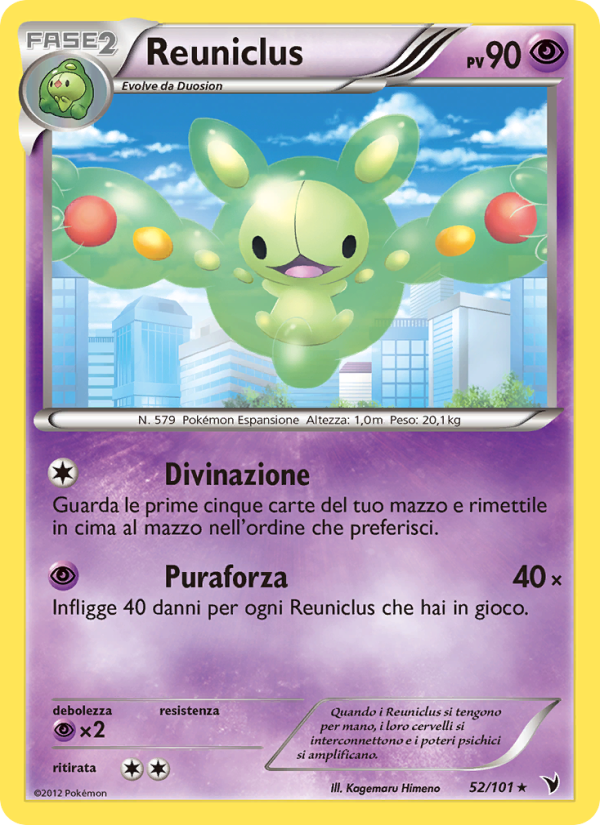 Reuniclus 052/102 — Vittorie Regali (Italian Pokémon TCG card)