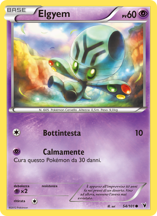 Elgyem 054/102 — Vittorie Regali (Italian Pokémon TCG card)
