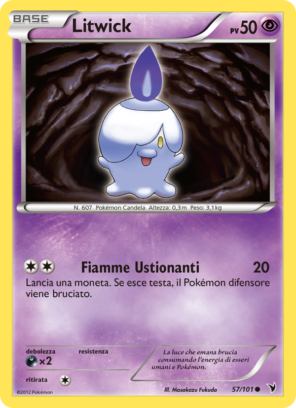 Litwick 057/102 — Vittorie Regali (Italian Pokémon TCG card)