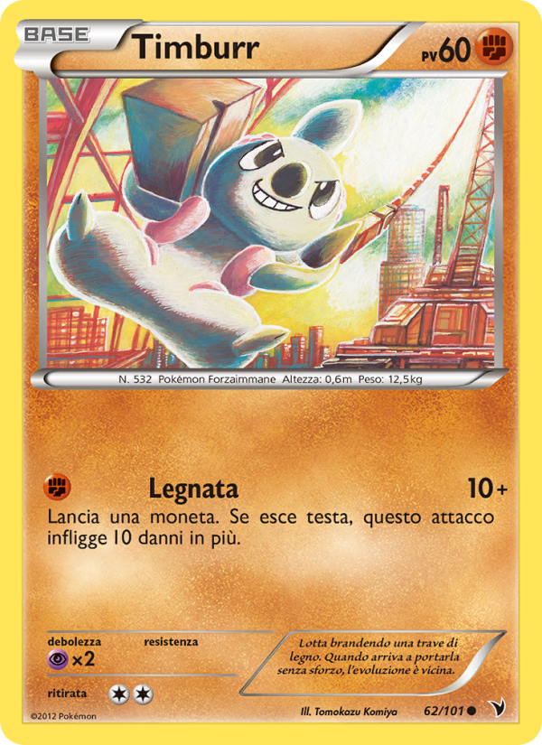 Timburr 062/102 — Vittorie Regali (Italian Pokémon TCG card)